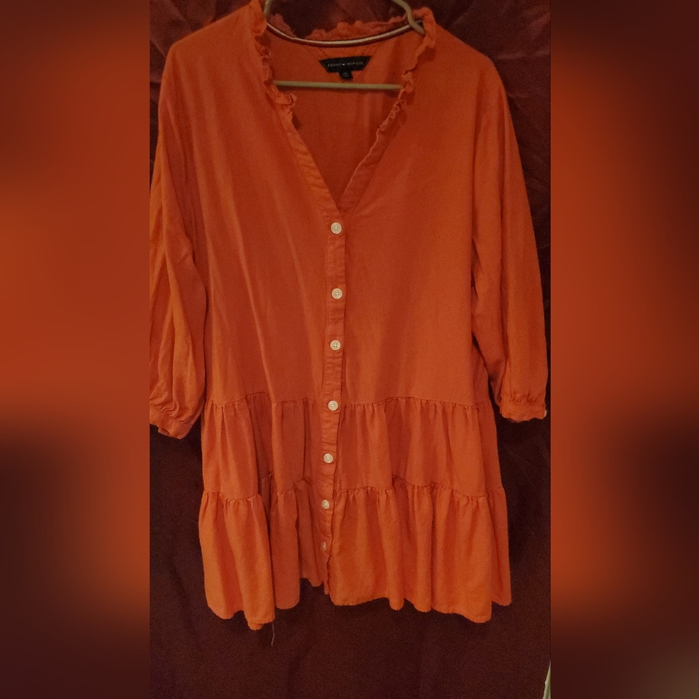 Tommy Hilfiger Bright Orange Summer Dress